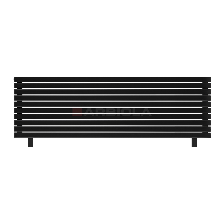 Arbiola Gorizont Liner HZ 2200-36-10 секции черный горизонтальный радиатор c боковым подключением с ножками