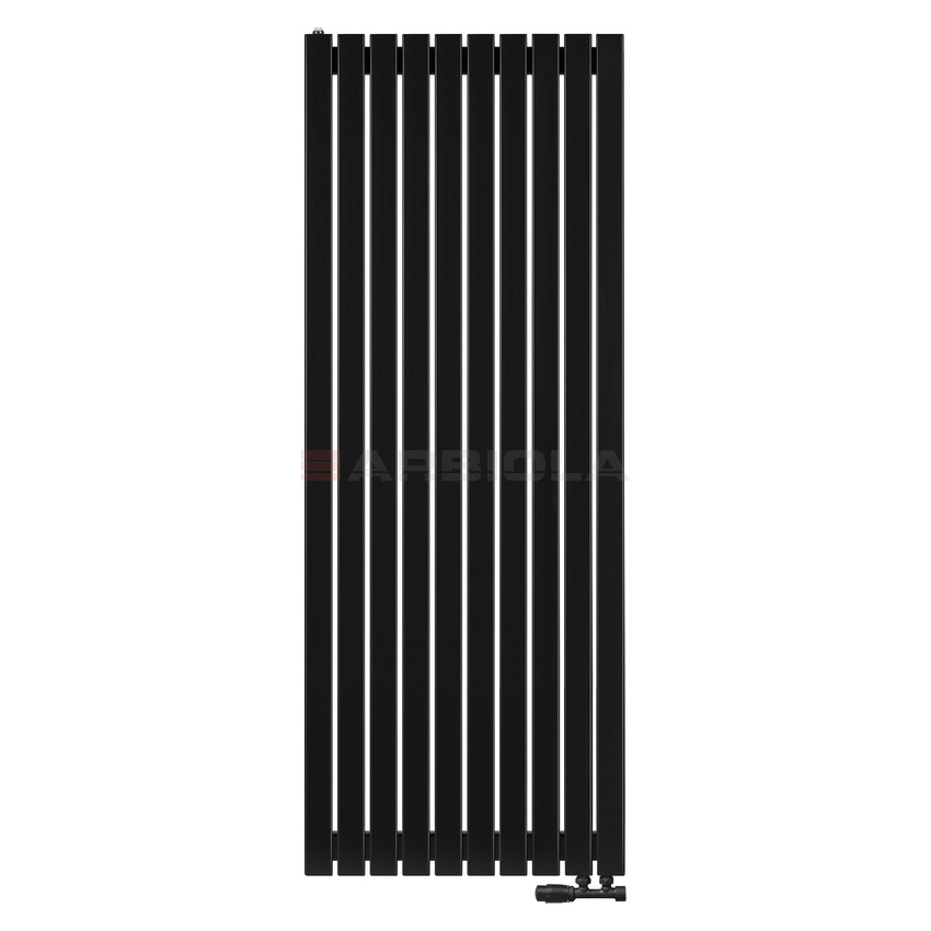 Arbiola Liner V 1500-36-10 секции черный вертикальный радиатор c нижним подключением Arbiola Liner V 1500-36-10 секции черный вертикальный радиатор c нижним подключением