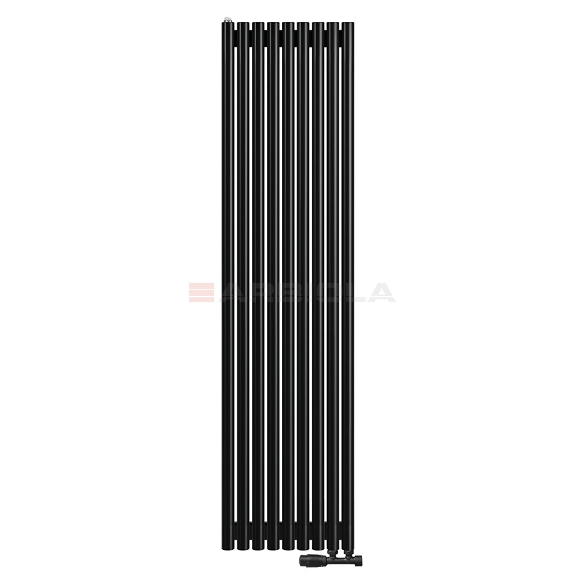 Arbiola Iris 42 V 1750-42-09 секции черный вертикальный радиатор c нижним подключением Arbiola Iris 42 V 1750-42-09 секции черный вертикальный радиатор c нижним подключением