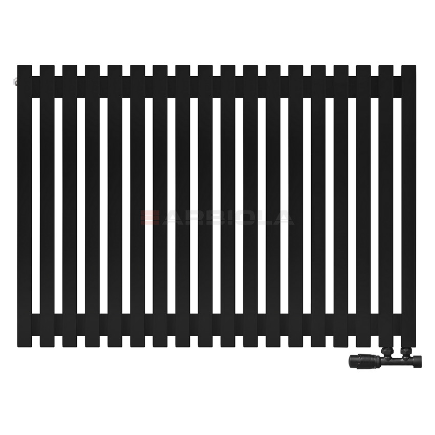 Arbiola Ritmo V 700-40-18 секции черный вертикальный радиатор c нижним подключением Arbiola Ritmo V 700-40-18 секции черный вертикальный радиатор c нижним подключением