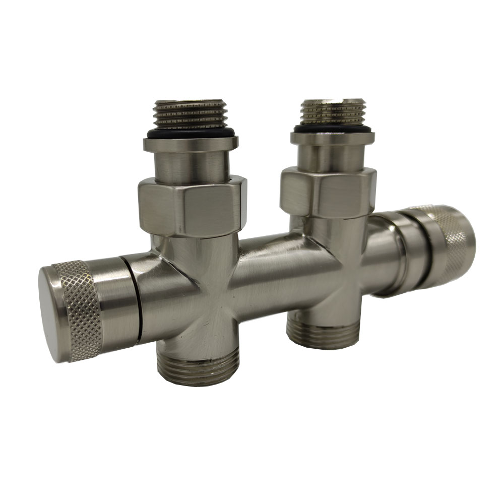 SR Rubinetterie 1/2"х3/4" E Узел нижнего подключения прямой никель матовый SR Rubinetterie 1/2"х3/4" E Узел нижнего подключения прямой никель матовый