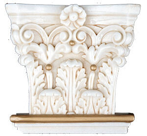 Infinity Ceramic Tiles Vaticano Capitel-3 Oro 16.8x17 декоративный элемент