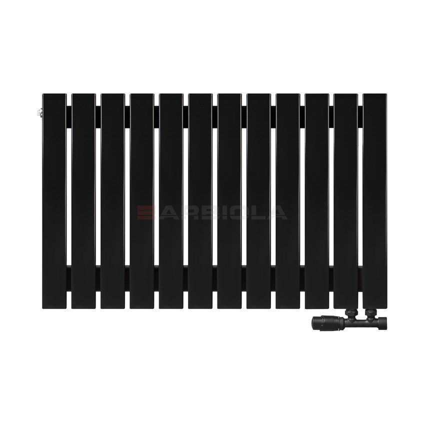 Arbiola Mono V 500-60-12 секции черный вертикальный радиатор c нижним подключением Arbiola Mono V 500-60-12 секции черный вертикальный радиатор c нижним подключением