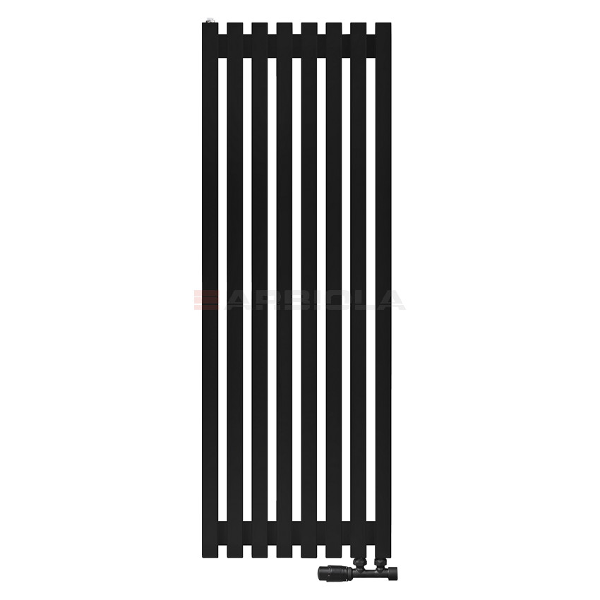 Arbiola Ritmo V 1200-40-08 секции черный вертикальный радиатор c нижним подключением Arbiola Ritmo V 1200-40-08 секции черный вертикальный радиатор c нижним подключением