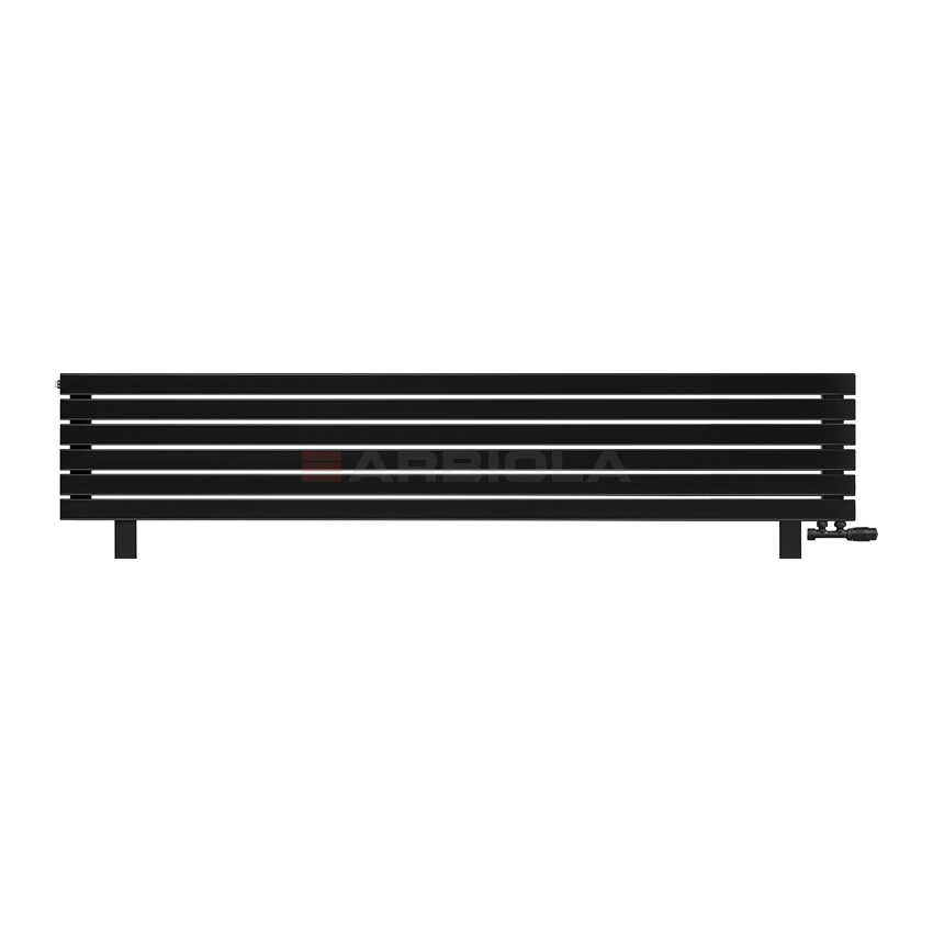 Arbiola Gorizont Liner VZ 2200-63-06 секции черный горизонтальный радиатор c нижним подключением с ножками