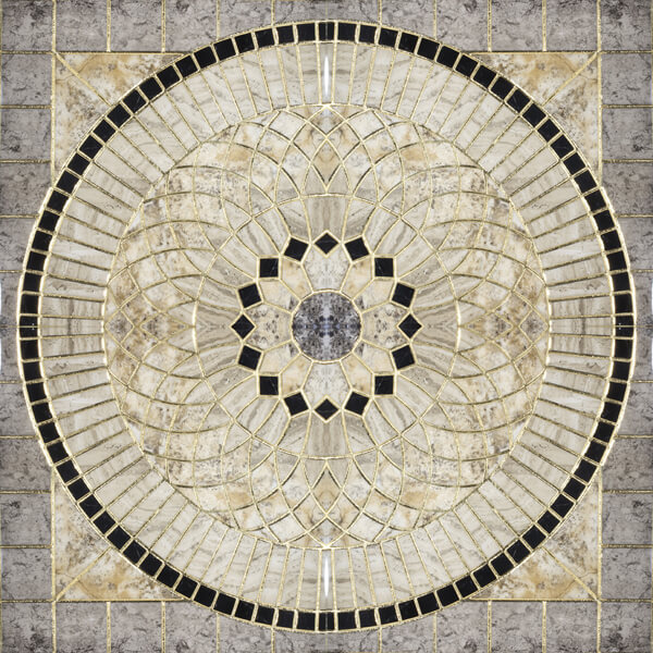 Infinity Ceramic Tiles Rimini Roseton Gris 120x120 декоративный элемент