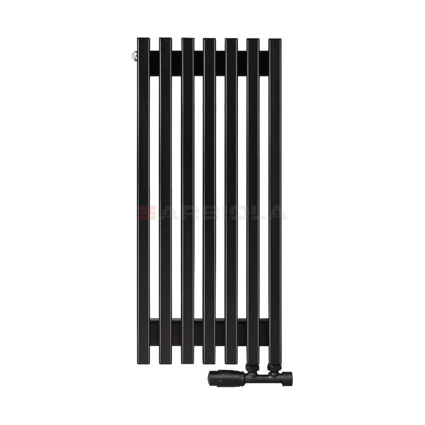 Arbiola Compact V 700-63-07 секции черный вертикальный радиатор c нижним подключением Arbiola Compact V 700-63-07 секции черный вертикальный радиатор c нижним подключением