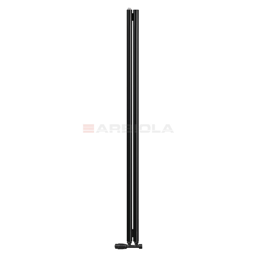 Arbiola Iris 42 V 1750-42-02 секции черный вертикальный радиатор c нижним подключением Arbiola Iris 42 V 1750-42-02 секции черный вертикальный радиатор c нижним подключением