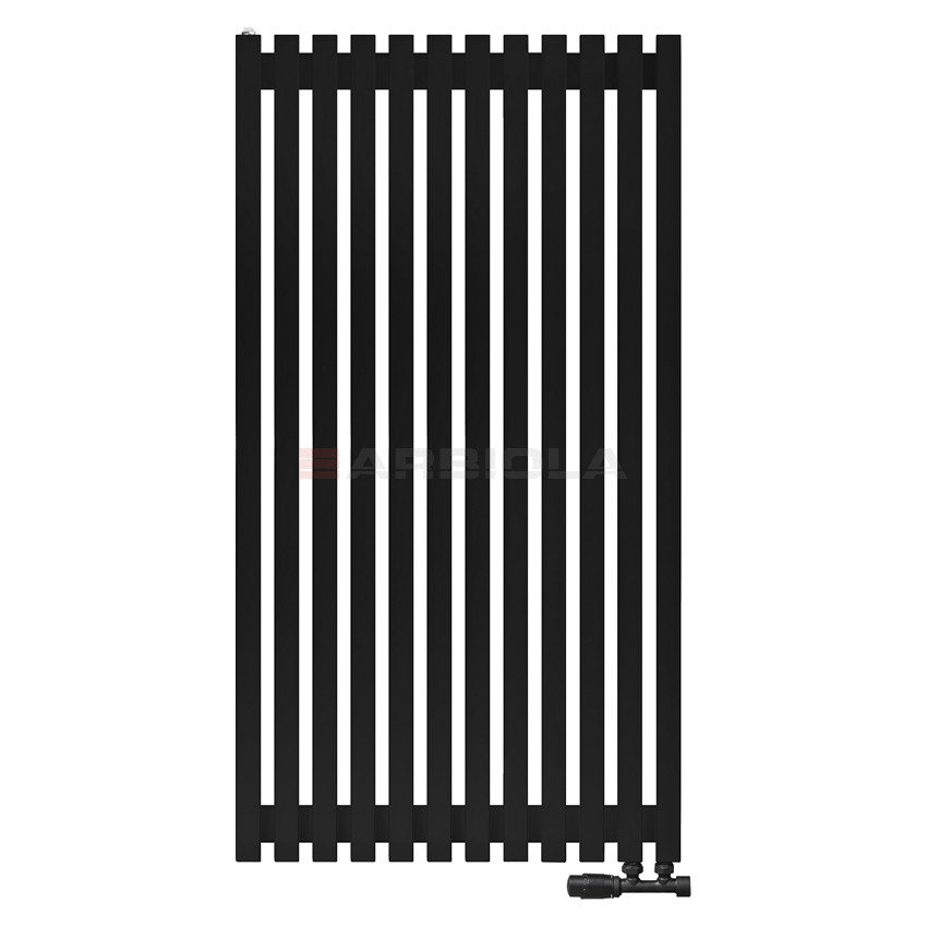  Arbiola Ritmo V 1250-40-12 секции черный вертикальный радиатор c нижним подключением