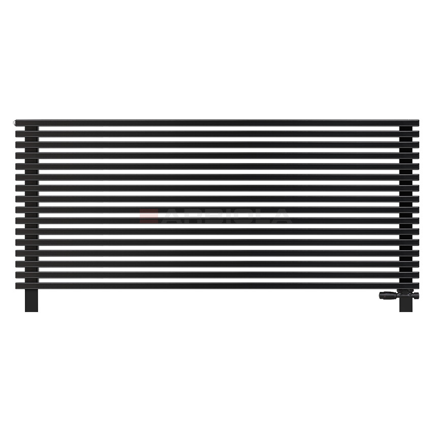 Arbiola Gorizont Compact VZ 1750-63-16 секции черный горизонтальный радиатор c нижним подключением с ножками