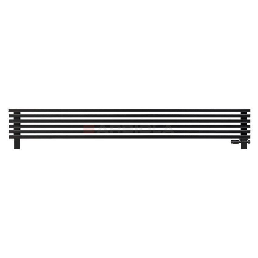 Arbiola Gorizont Compact VZ 2000-63-06 секции черный горизонтальный радиатор c нижним подключением с ножками Arbiola Gorizont Compact VZ 2000-63-06 секции черный горизонтальный радиатор c нижним подключением с ножками