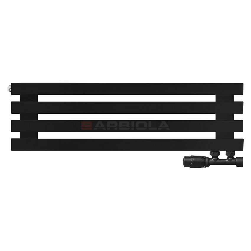 Arbiola Ritmo Gorizont V 1000-40-04 секции чёрный горизонтальный радиатор c нижним подключением Arbiola Ritmo Gorizont V 1000-40-04 секции чёрный горизонтальный радиатор c нижним подключением