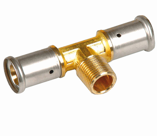 Henco Тройник НР 20x3/4"x20 латунь пресс Henco Тройник НР 20x3/4"x20 латунь пресс