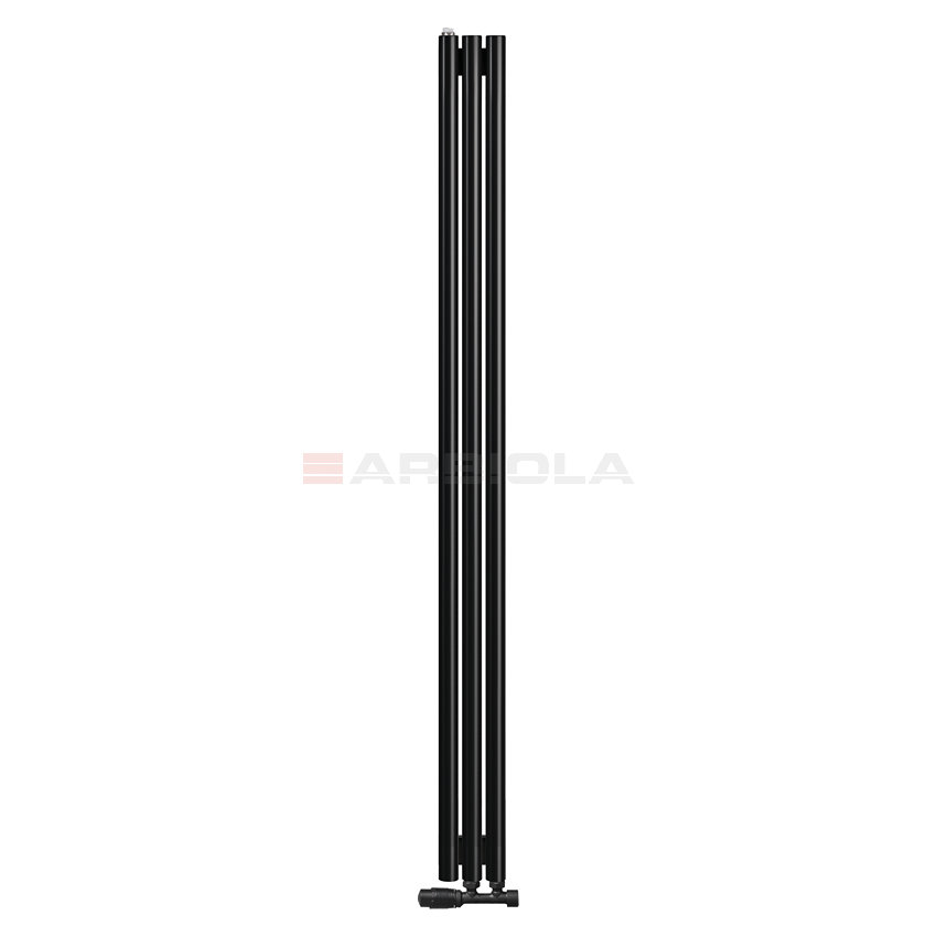 Arbiola Iris 42 V 1750-42-03 секции черный вертикальный радиатор c нижним подключением Arbiola Iris 42 V 1750-42-03 секции черный вертикальный радиатор c нижним подключением