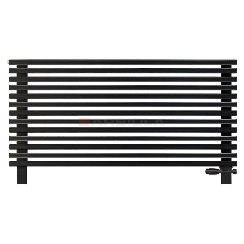 Arbiola Gorizont Compact VZ 1200-63-13 секции черный горизонтальный радиатор c нижним подключением с ножками