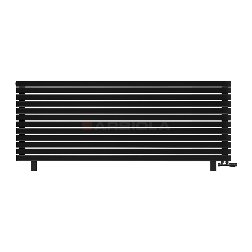 Arbiola Gorizont Liner VZ 2000-36-12 секции черный горизонтальный радиатор c нижним подключением с ножками Arbiola Gorizont Liner VZ 2000-36-12 секции черный горизонтальный радиатор c нижним подключением с ножками