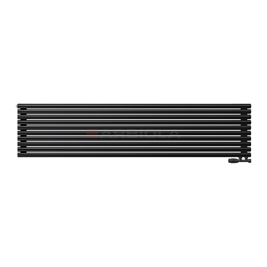 Arbiola Gorizont Iris V 2000-42-10 секции черный горизонтальный радиатор c нижним подключением Arbiola Gorizont Iris V 2000-42-10 секции черный горизонтальный радиатор c нижним подключением
