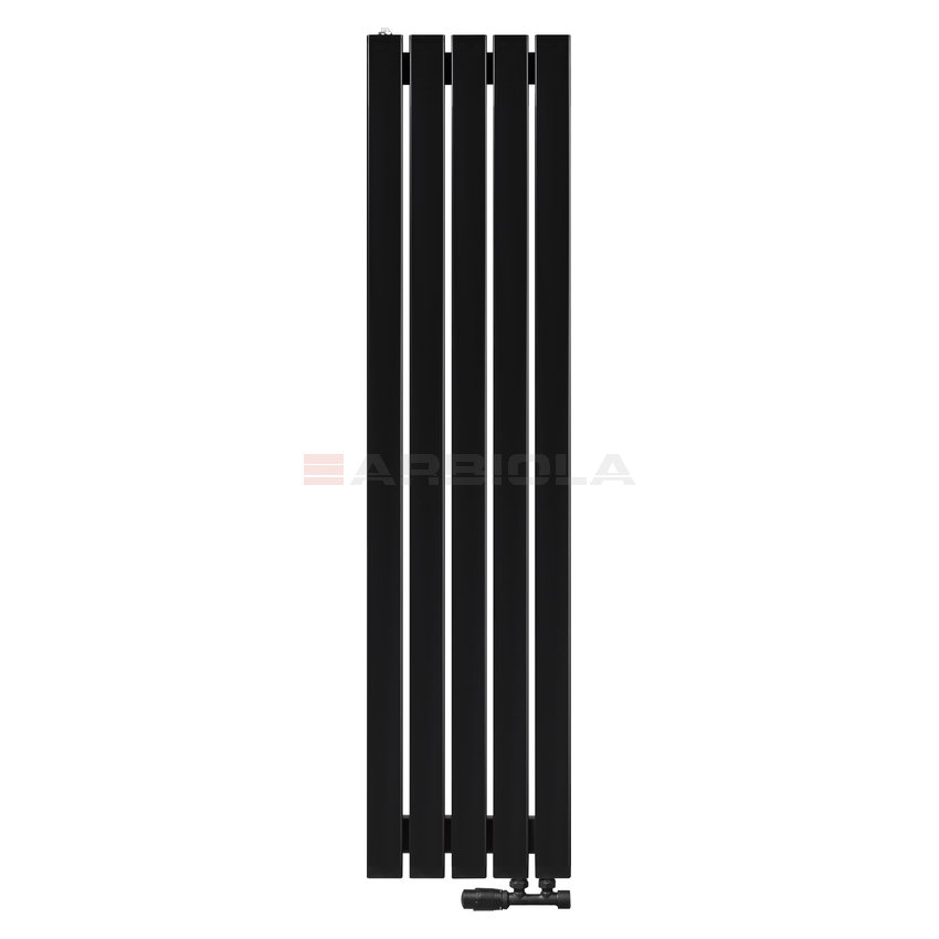 Arbiola Mono V 1250-60-05 секции черный вертикальный радиатор c нижним подключением Arbiola Mono V 1250-60-05 секции черный вертикальный радиатор c нижним подключением