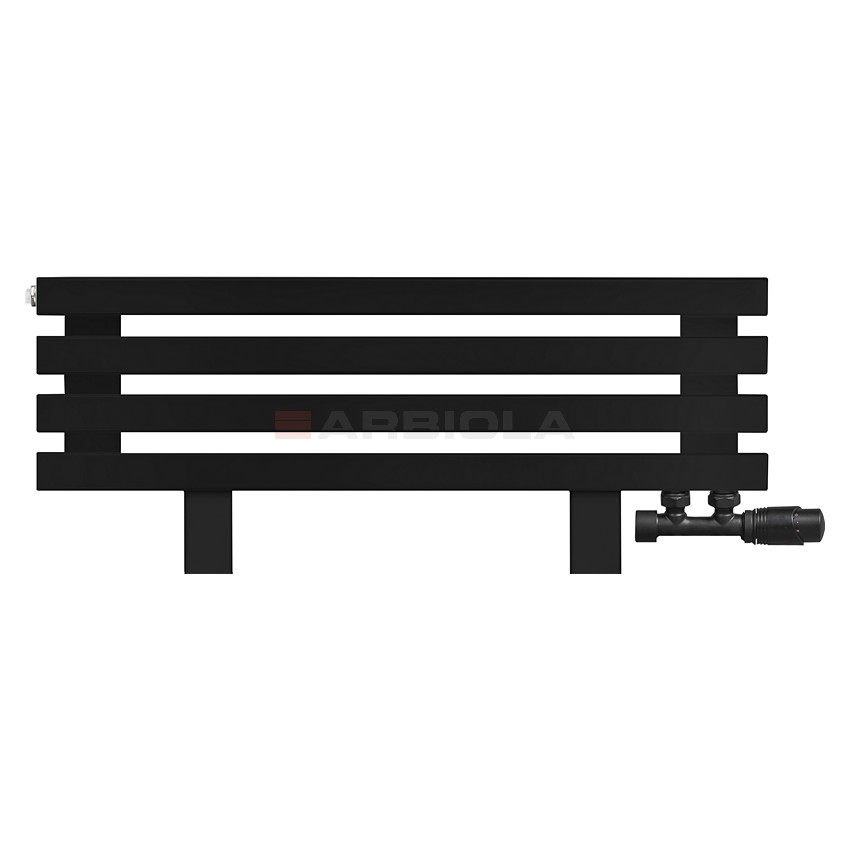 Arbiola Gorizont Ritmo VZ 1000-40-04 секции чёрный горизонтальный радиатор c нижним подключением (на ножках) Arbiola Gorizont Ritmo VZ 1000-40-04 секции чёрный горизонтальный радиатор c нижним подключением (на ножках)
