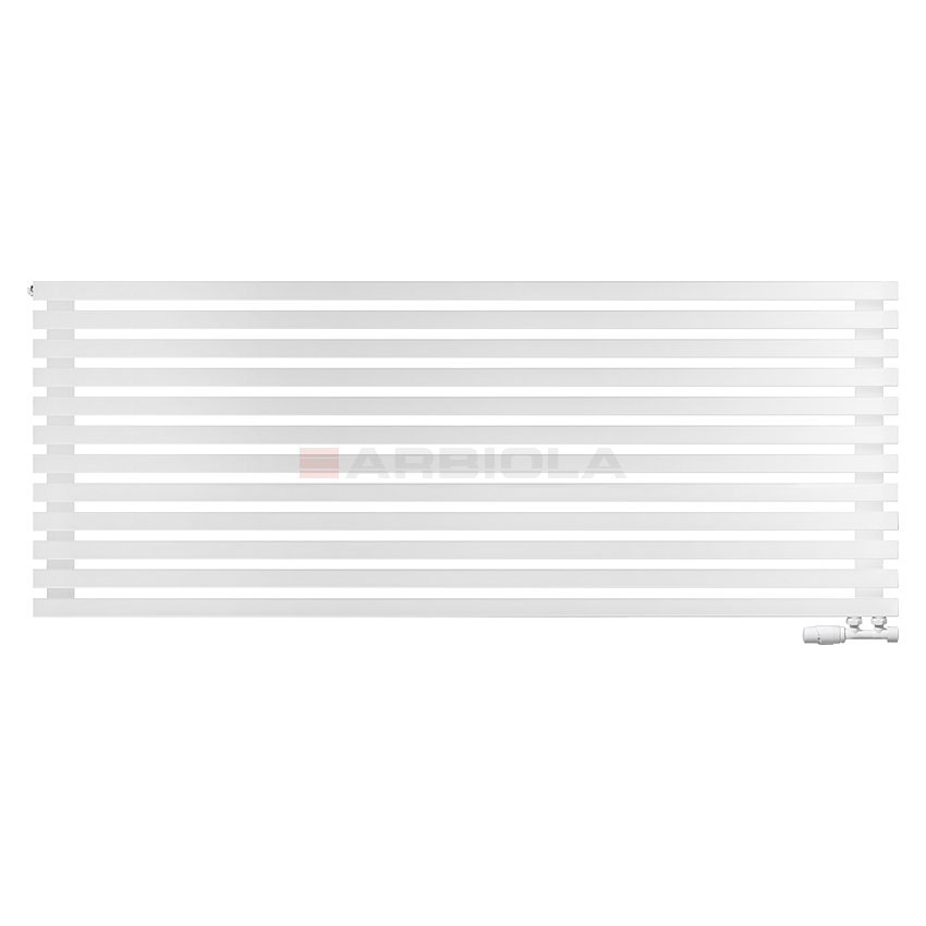 Arbiola Ritmo Gorizont V 1800-40-12 секций белый горизонтальный радиатор c нижним подключением Arbiola Ritmo Gorizont V 1800-40-12 секций белый горизонтальный радиатор c нижним подключением