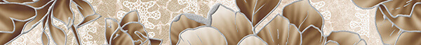 Rodnoe Romantica Emperador cenefa beige 5,4x50 см Декор 