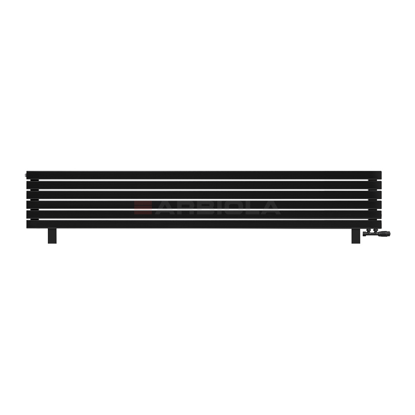 Arbiola Gorizont Liner VZ 2500-63-06 секции черный горизонтальный радиатор c нижним подключением с ножками Arbiola Gorizont Liner VZ 2500-63-06 секции черный горизонтальный радиатор c нижним подключением с ножками