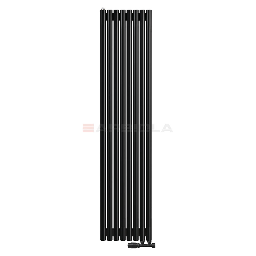 Arbiola Iris 42 V 1750-42-08 секции черный вертикальный радиатор c нижним подключением Arbiola Iris 42 V 1750-42-08 секции черный вертикальный радиатор c нижним подключением