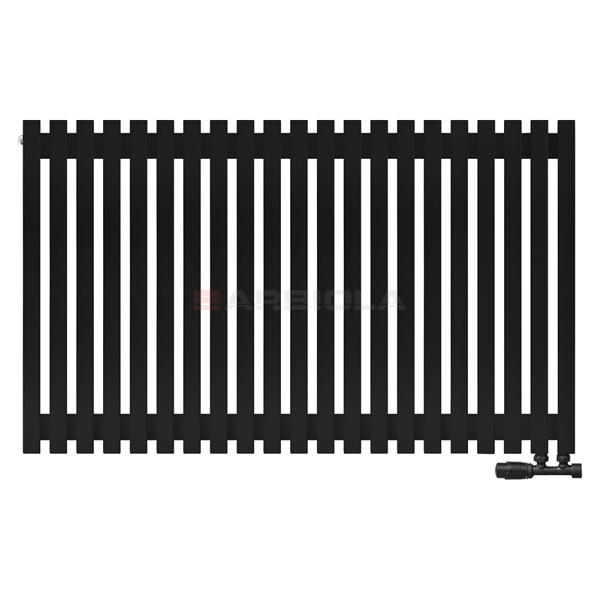 Arbiola Ritmo V 700-40-21 секции черный вертикальный радиатор c нижним подключением Arbiola Ritmo V 700-40-21 секции черный вертикальный радиатор c нижним подключением