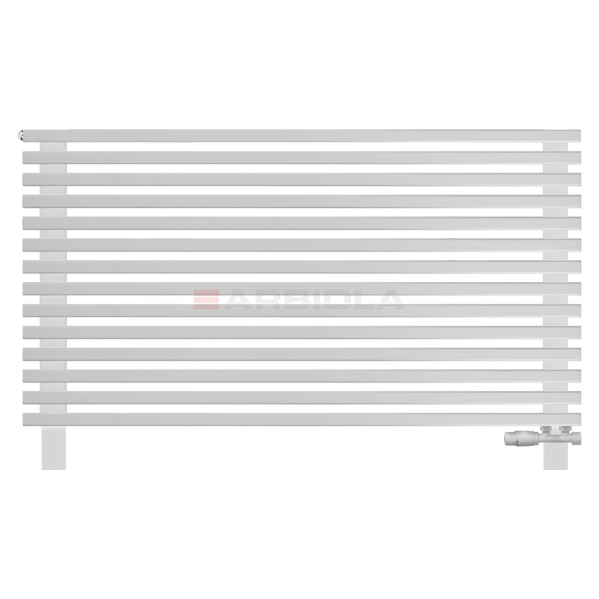 Arbiola Gorizont Compact VZ 1250-63-14 секции белый горизонтальный радиатор c нижним подключением с ножками Arbiola Gorizont Compact VZ 1250-63-14 секции белый горизонтальный радиатор c нижним подключением с ножками