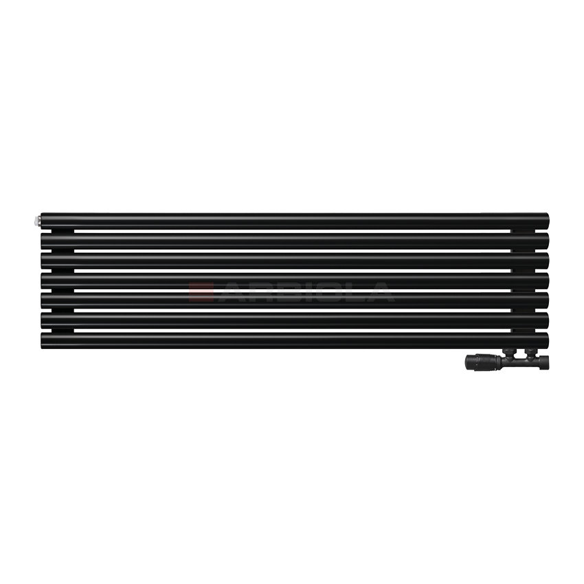 Arbiola Gorizont Iris V 1250-42-07 секции черный горизонтальный радиатор c нижним подключением Arbiola Gorizont Iris V 1250-42-07 секции черный горизонтальный радиатор c нижним подключением