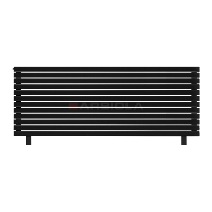 Arbiola Gorizont Liner HZ 2200-36-12 секции черный горизонтальный радиатор c боковым подключением с ножками