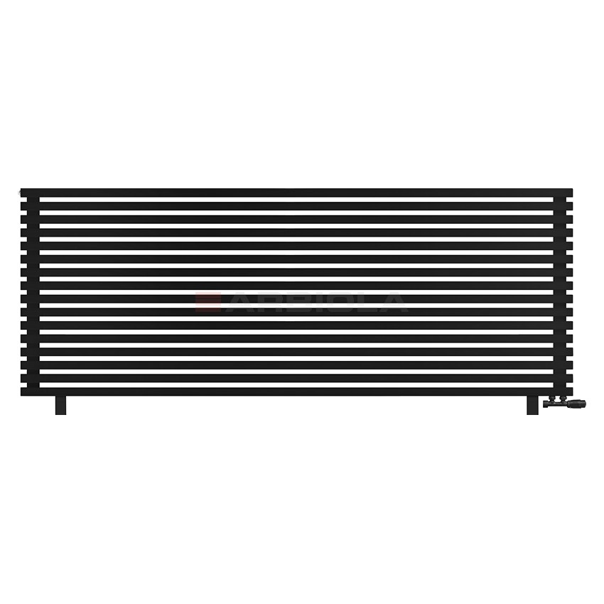 Arbiola Gorizont Ritmo VZ 2500-40-16 секций чёрный горизонтальный радиатор c нижним подключением (на ножках)
