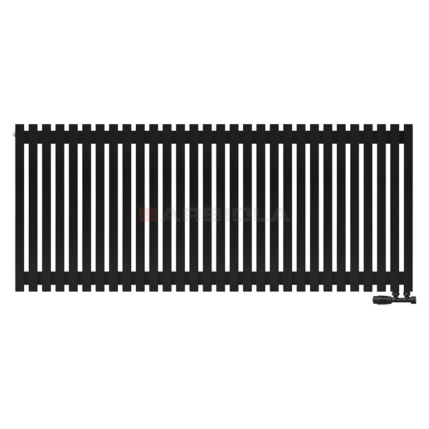 Arbiola Ritmo V 700-40-30 секции черный вертикальный радиатор c нижним подключением Arbiola Ritmo V 700-40-30 секции черный вертикальный радиатор c нижним подключением