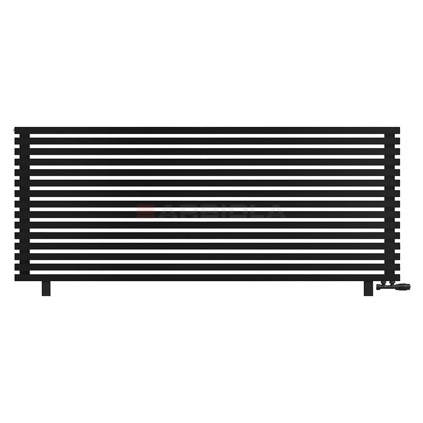 Arbiola Gorizont Ritmo VZ 2200-40-15 секций чёрный горизонтальный радиатор c нижним подключением (на ножках)