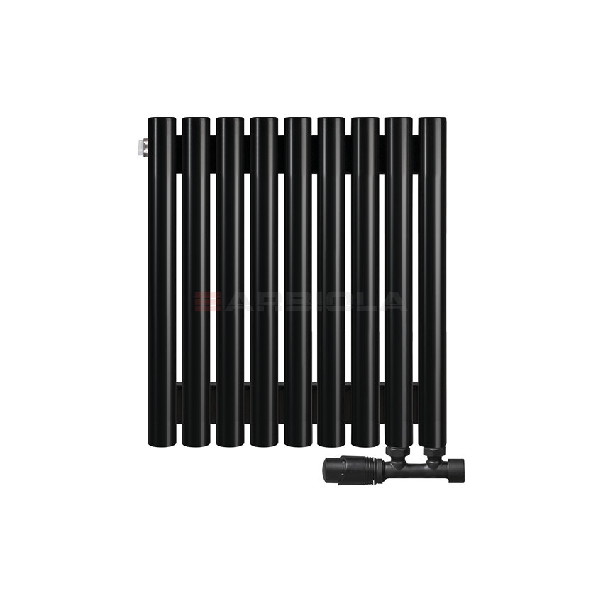 Arbiola Iris 42 V 500-42-09 секции черный вертикальный радиатор c нижним подключением Arbiola Iris 42 V 500-42-09 секции черный вертикальный радиатор c нижним подключением