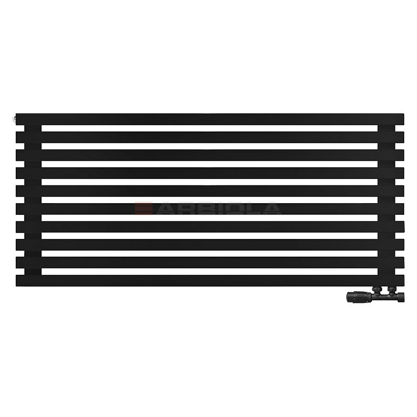 Arbiola Ritmo Gorizont V 1200-40-10 секций чёрный горизонтальный радиатор c нижним подключением Arbiola Ritmo Gorizont V 1200-40-10 секций чёрный горизонтальный радиатор c нижним подключением
