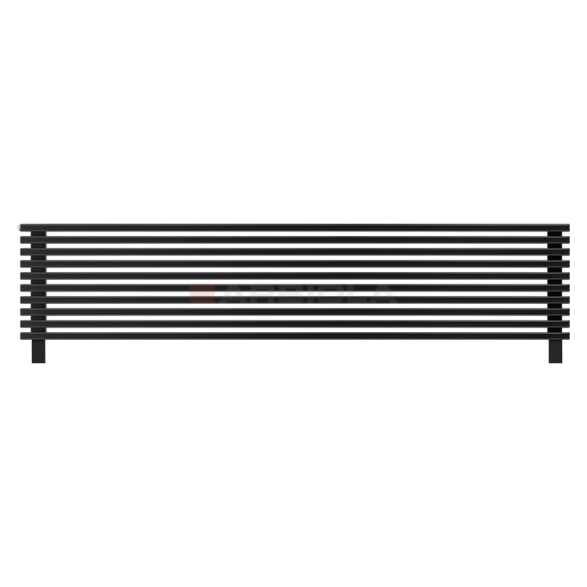 Arbiola Gorizont Compact HZ 2000-63-10 секции черный горизонтальный радиатор c боковым подключением с ножками Arbiola Gorizont Compact HZ 2000-63-10 секции черный горизонтальный радиатор c боковым подключением с ножками