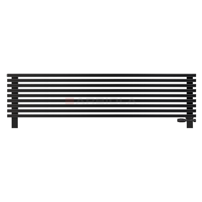 Arbiola Gorizont Compact VZ 1750-63-09 секции черный горизонтальный радиатор c нижним подключением с ножками Arbiola Gorizont Compact VZ 1750-63-09 секции черный горизонтальный радиатор c нижним подключением с ножками