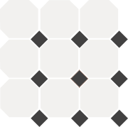 Top Cer Octagon White Octagon 16/Black Dots 14 30x30 Напольная плитка Top Cer Octagon White Octagon 16/Black Dots 14 30x30 Напольная плитка