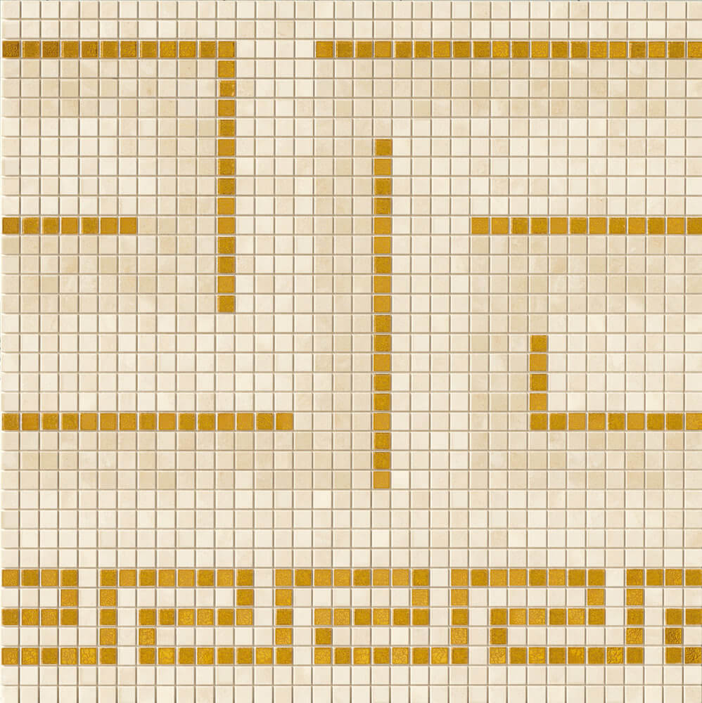 Versace Vanitas Mos.Greca Gold Beige 39,4x39,4 см Мозаика Versace Vanitas Mos.Greca Gold Beige 39,4x39,4 см Мозаика