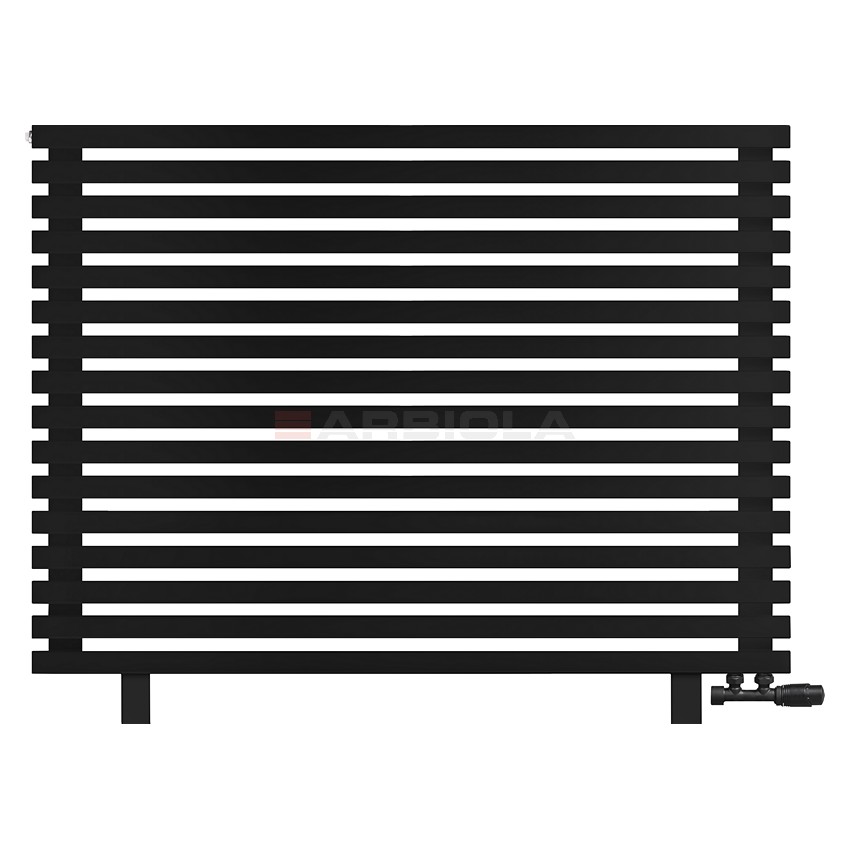 Arbiola Gorizont Ritmo VZ 1200-40-16 секций чёрный горизонтальный радиатор c нижним подключением (на ножках)