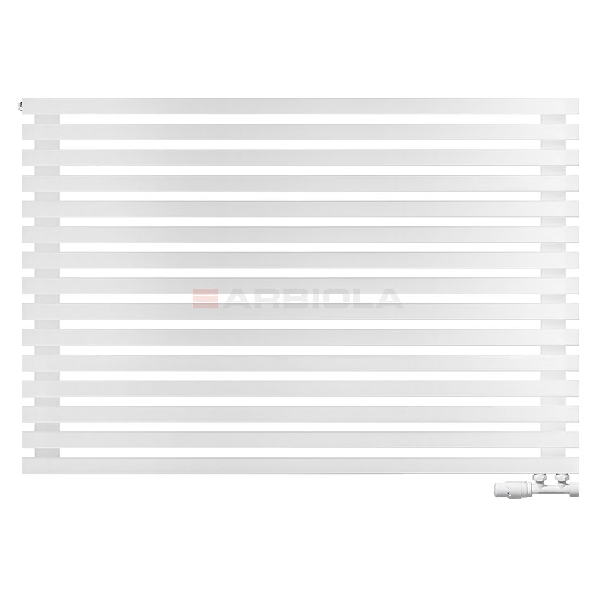 Arbiola Ritmo Gorizont V 1250-40-15 секций белый горизонтальный радиатор c нижним подключением Arbiola Ritmo Gorizont V 1250-40-15 секций белый горизонтальный радиатор c нижним подключением