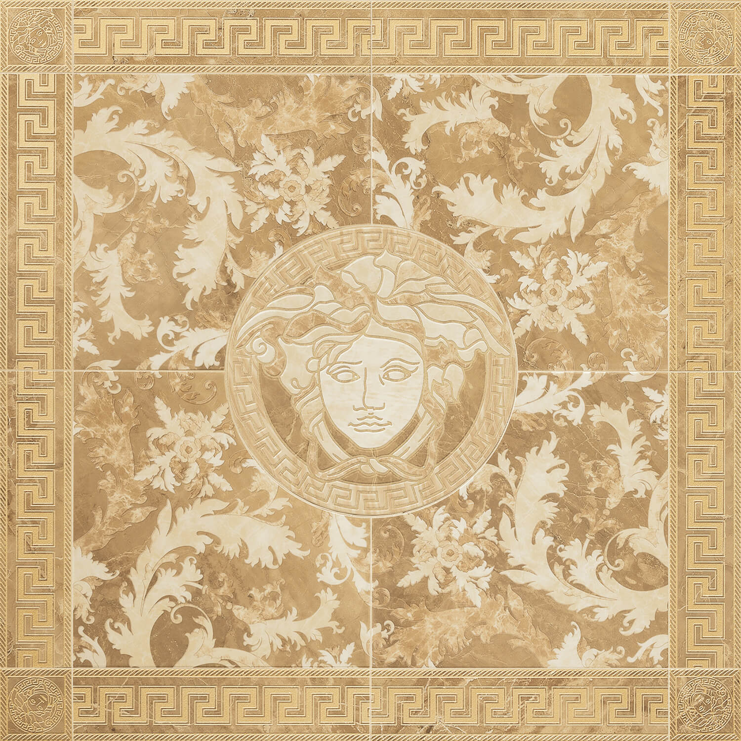 Versace Marble Rosone Oro 117,2x117,2 см Панно Versace Marble Rosone Oro 117,2x117,2 см Панно