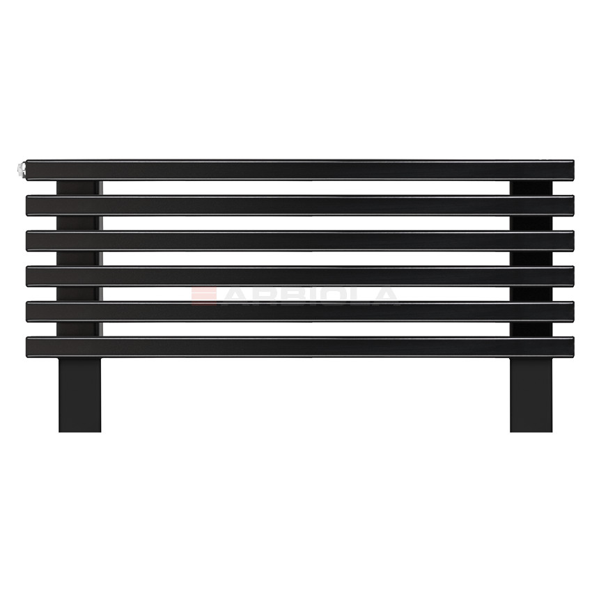 Arbiola Gorizont Compact HZ 1000-63-06 секции черный горизонтальный радиатор c боковым подключением с ножками Arbiola Gorizont Compact HZ 1000-63-06 секции черный горизонтальный радиатор c боковым подключением с ножками