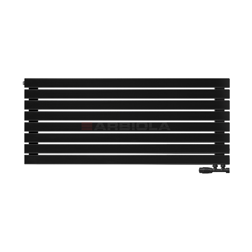 Arbiola Gorizont Liner V 1250-36-08 секции черный горизонтальный радиатор c нижним подключением Arbiola Gorizont Liner V 1250-36-08 секции черный горизонтальный радиатор c нижним подключением