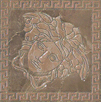 Versace Marble Toz.Medusa Marron Lev 14,4x14,4 см Вставка Versace Marble Toz.Medusa Marron Lev 14,4x14,4 см Вставка