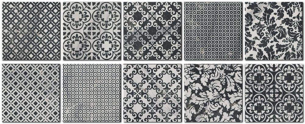 Fap Ceramiche Deco 20 Statuario Grafite Mix 20x20 см Fap Ceramiche Deco 20 Statuario Grafite Mix 20x20 см