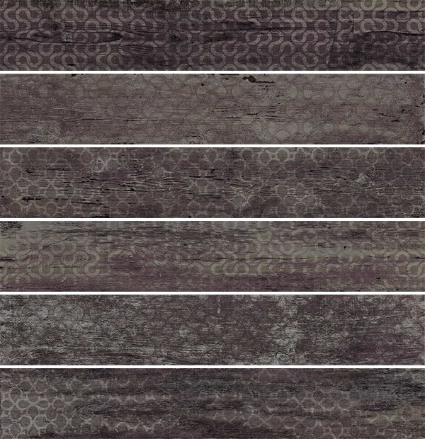 Tagina Rivamancina Decori MIX Carbone 20×120 см Напольная плитка