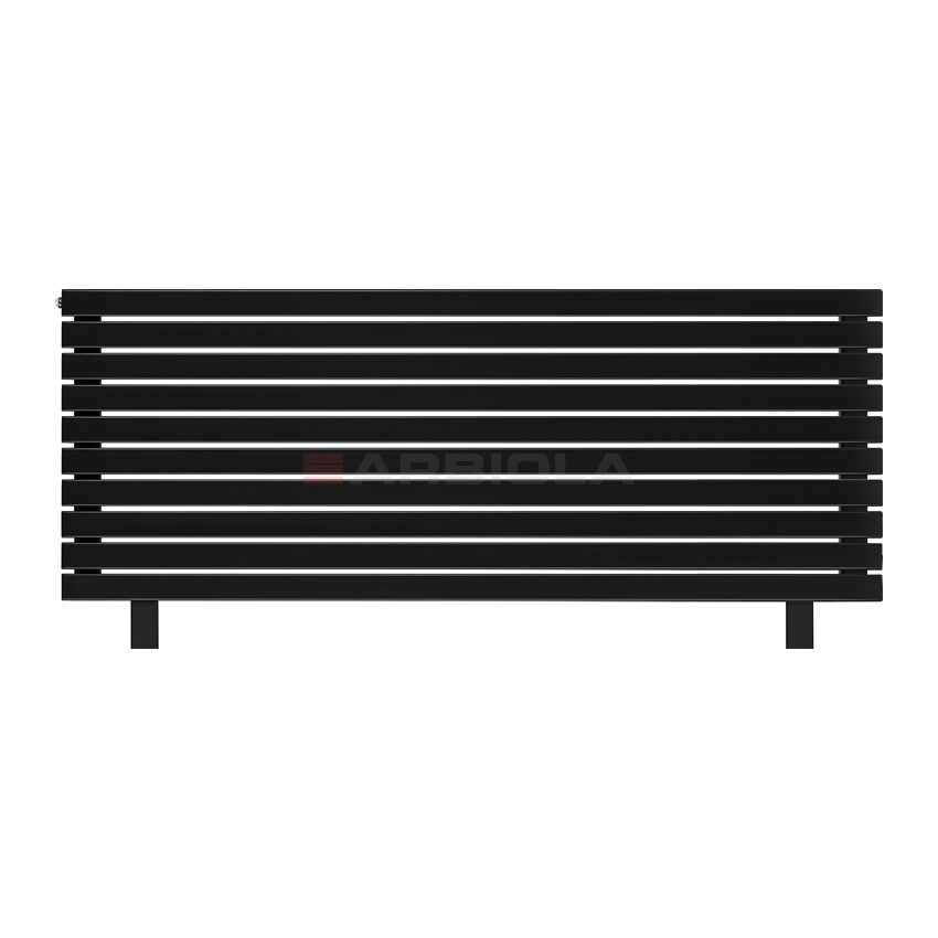 Arbiola Gorizont Liner HZ 1750-36-10 секции черный горизонтальный радиатор c боковым подключением с ножками