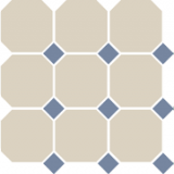 Top Cer Octagon 4416 OCT11-1Ch White OCTAGON 16/Blue Cobait Dots 11 30x30 см Напольная плитка